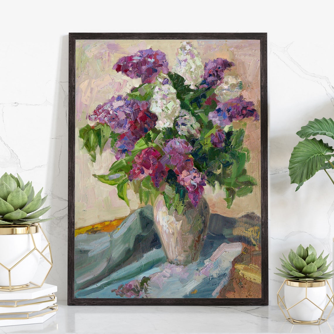 Flowers Oil Painting Flowers Still Life Poster Prints Flower Painting Prints Floral Texture Oil Painting Home Office Wall Art Decoration