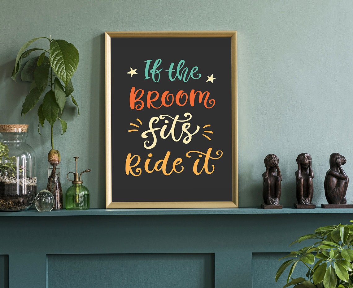 If The Broom Fits Ride It Gym Poster Gym Wall Art Gym Prints Gym Dcor Home Gym Home Gym Dcor Fitness Dcor Motivation Art Poster - Image 3
