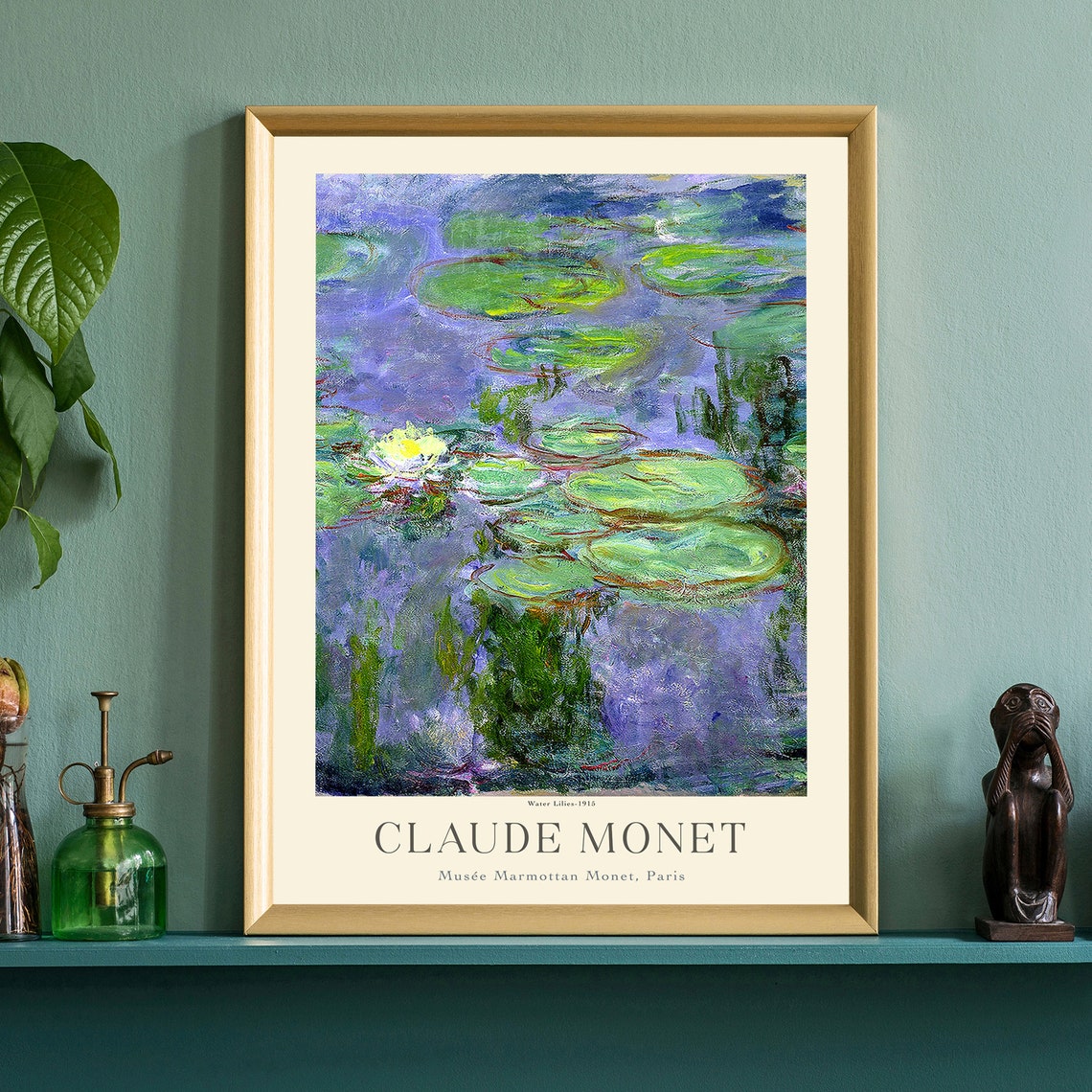 Claude Monet Water Lilies Lily Pads Blue Pond Gallery Art Poster - Image 4