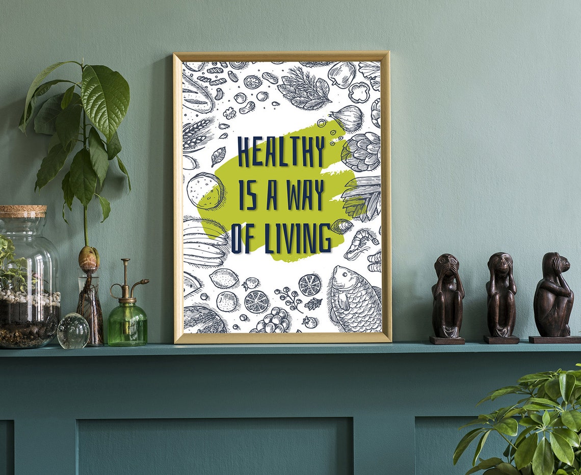 Healthy Is A Way Of Gym Poster Gym Quote Home Gym Home Gym Dcor Home Gym Poster Inspired Poster Fitness Dcor Motivational Quote - Image 4