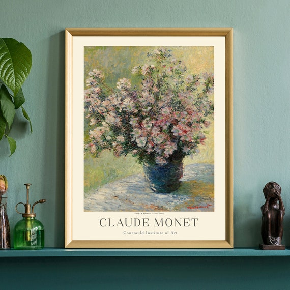 Claude Monet Painting Prints Museum Gallery Exhibition Poster Claude Monet Artworks Claude Monet Poster Prints Monet Vintage Print
