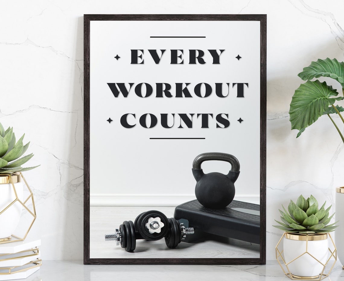 Gym Wall Art Gym Poster Print Gym Decoration Fitness Room Wall Art Workout Quotes Home Gym Poster Inspired Poster Motivational Poster
