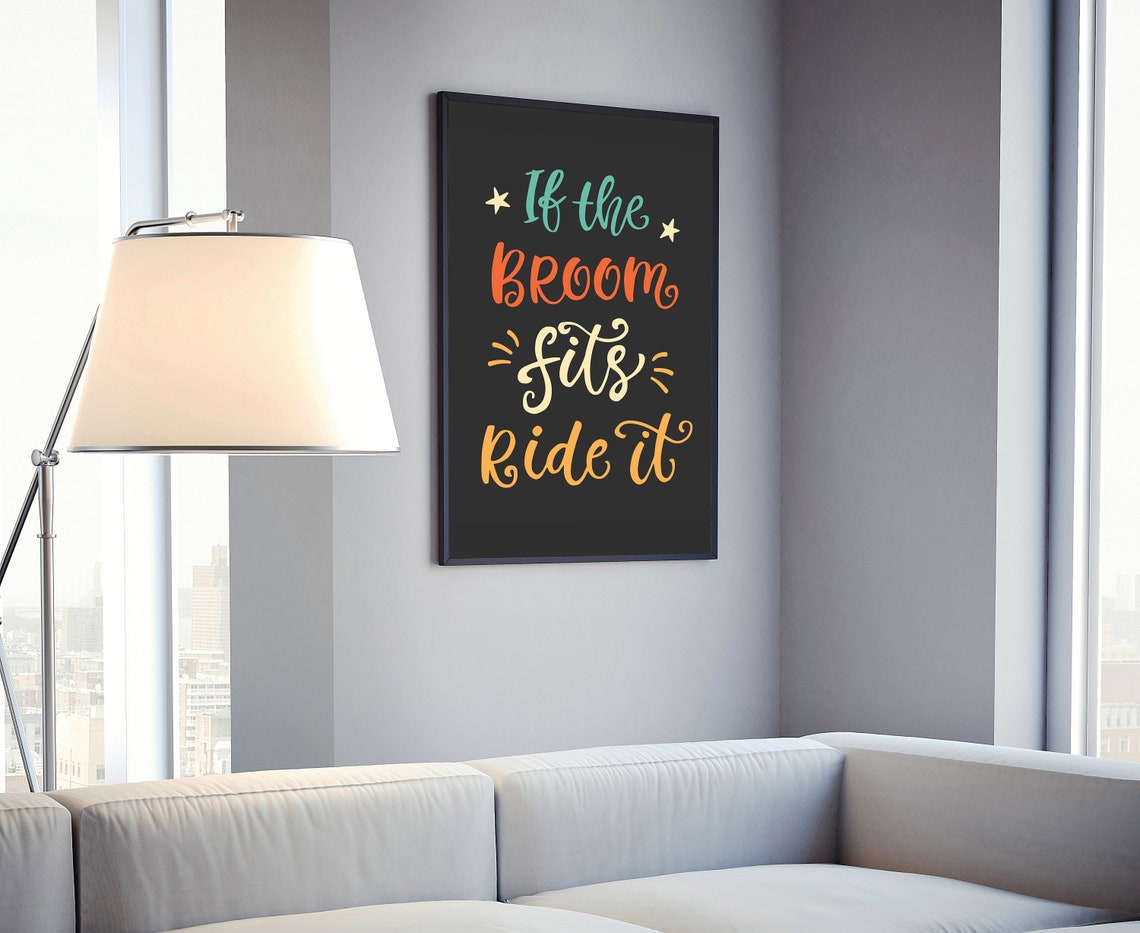 If The Broom Fits Ride It Gym Poster Gym Wall Art Gym Prints Gym Dcor Home Gym Home Gym Dcor Fitness Dcor Motivation Art Poster - Image 4
