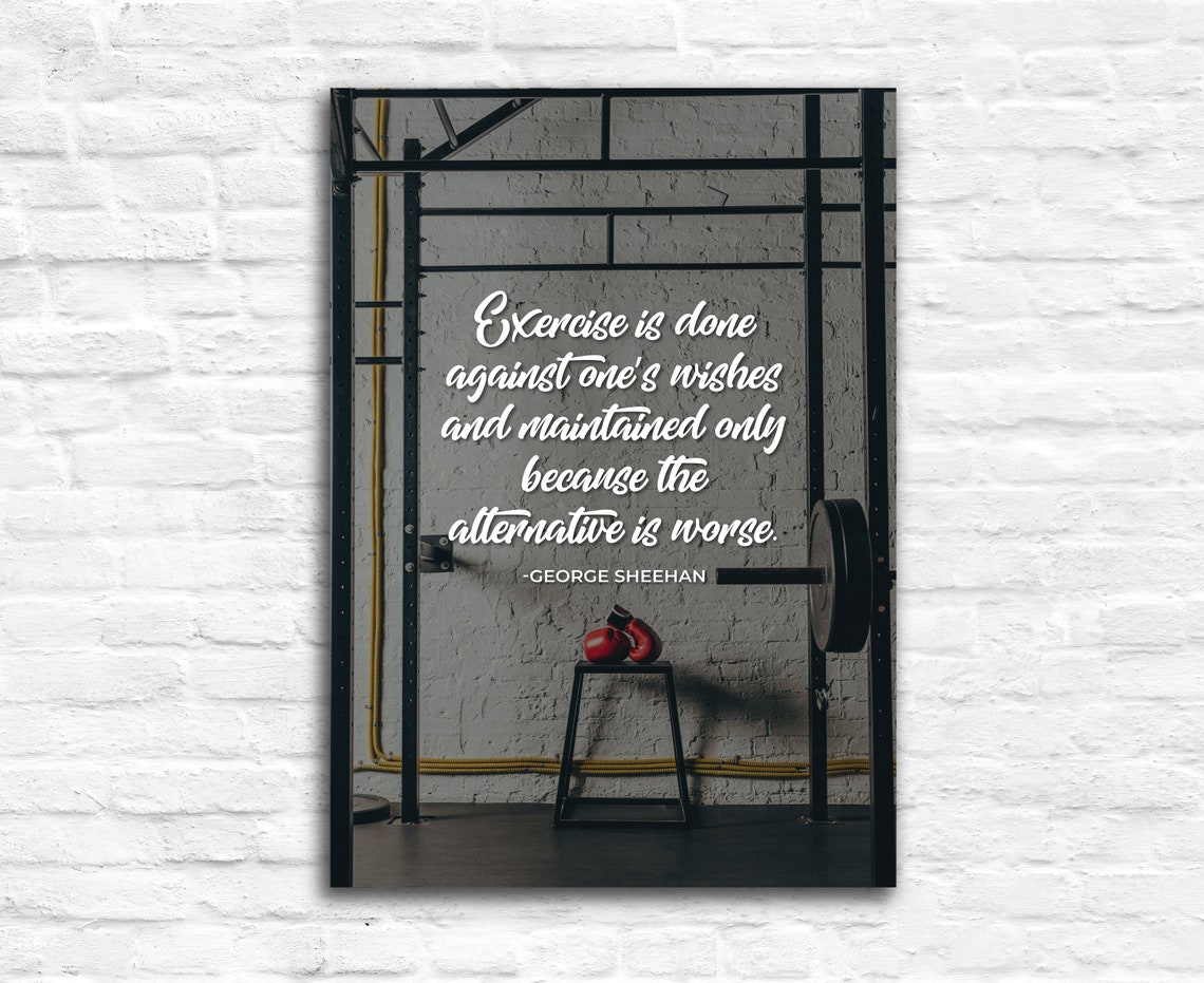 Gym Wall Art Gym Poster Gym Quote Gym Dcor Home Gym Home Gym Dcor Home Gym Poster Inspired Poster Fitness Dcor Motivational Quote - Image 2