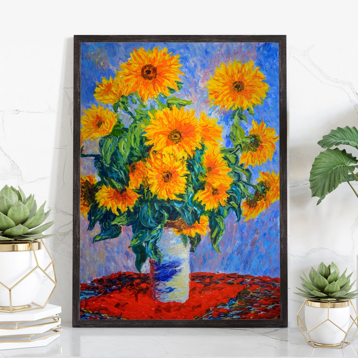 Flowers Oil Painting Flowers Still Life Poster Prints Flower Painting Prints Floral Texture Oil Painting Home Office Wall Art Decoration
