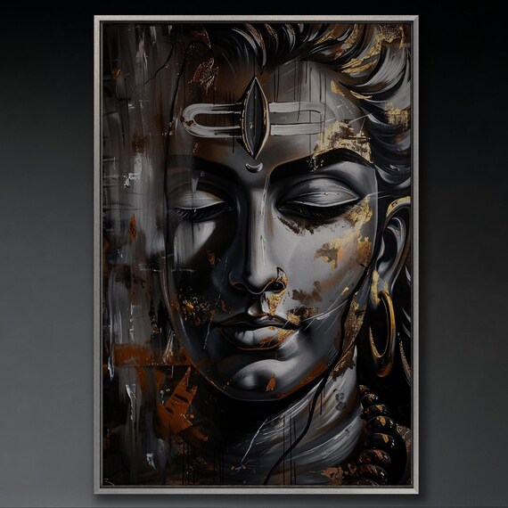 Majestic Shiva Abstract Spiritual Wall Art Print