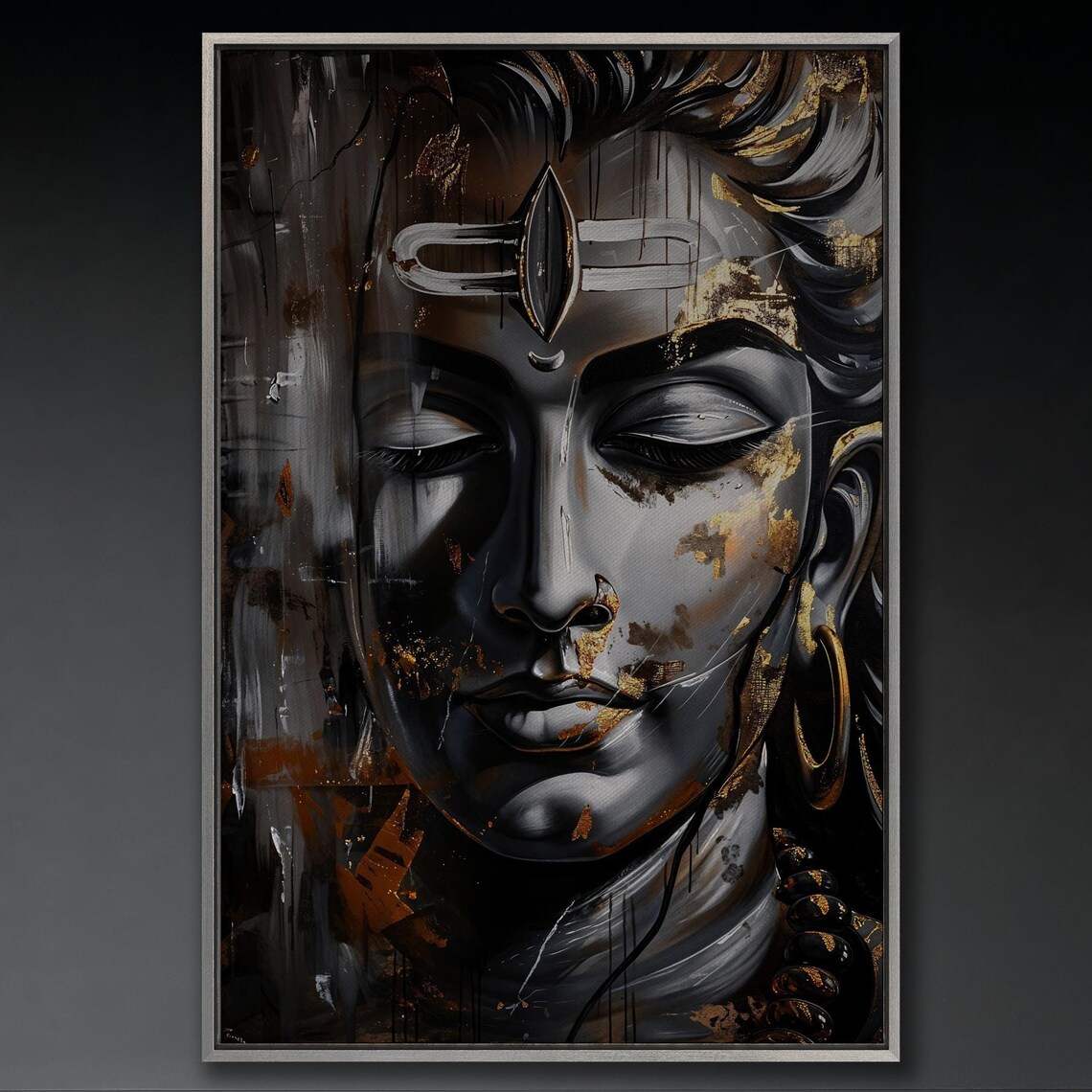 Majestic Shiva Abstract Spiritual Wall Art Print