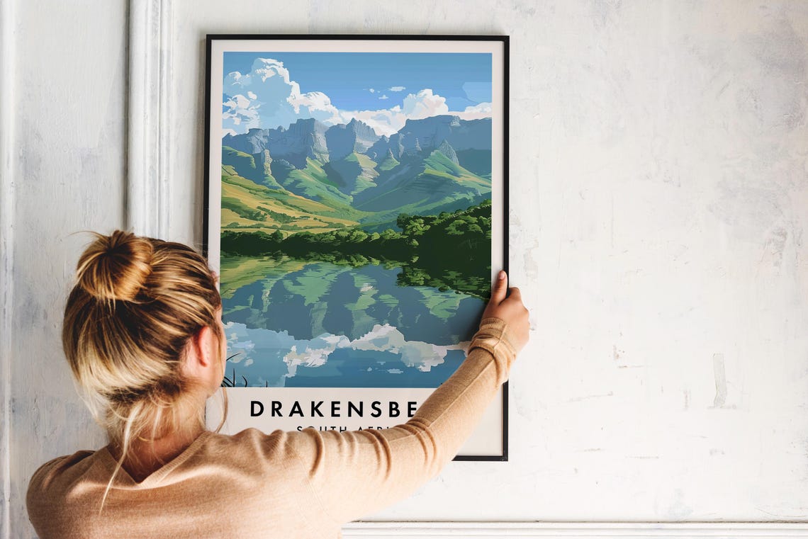 Drakensberg Travel Print Wall Art Drakensberg Poster South Africa Travel Print Travel Lovers Home Decor Wall Art City Travel Poster Gift - Image 2