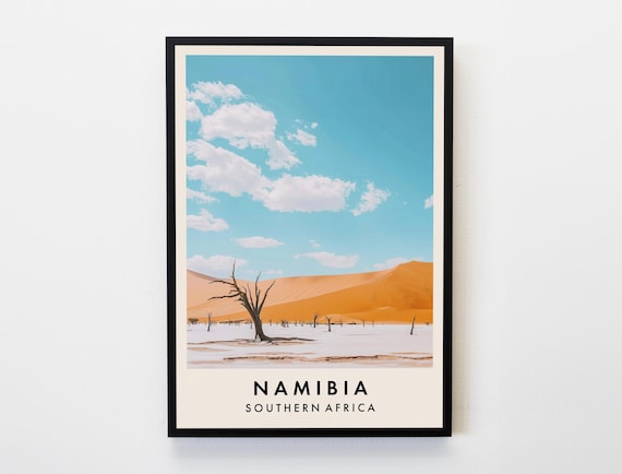 Namibia Travel Print Wall Art Namibia Poster Namibia Travel Print Africa Poster Travel Lovers Home Decor Wall Art City Travel Poster Gift