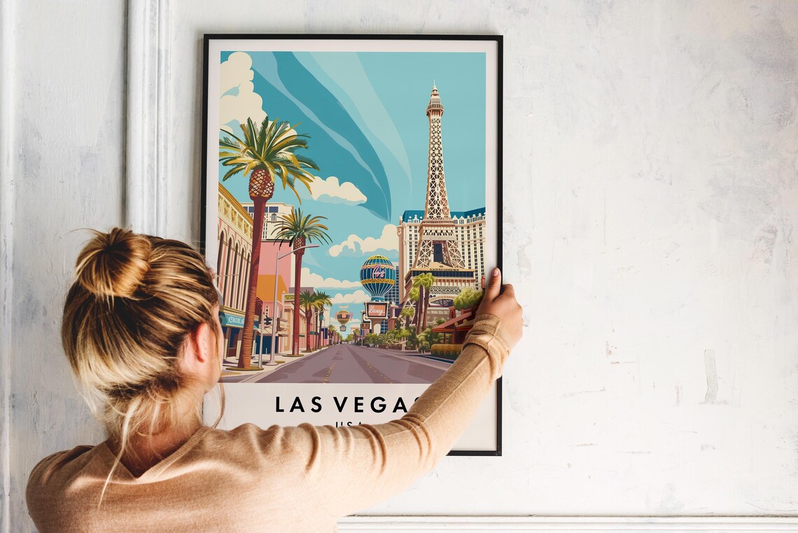 Las Vegas Travel Poster, USA Travel Print - Image 2
