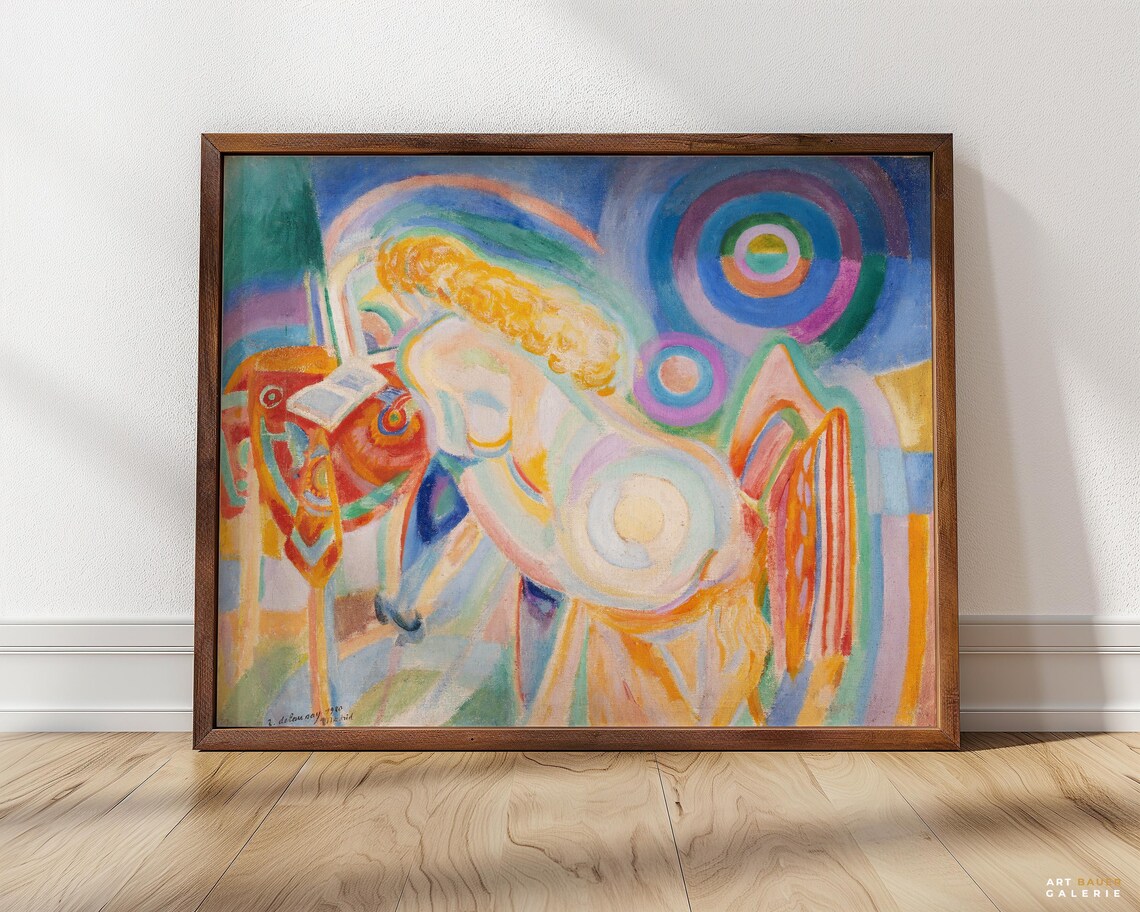 Robert Delaunay Femme Nue Lisant Nude Reading Abstract Color Discs Poster - Image 5