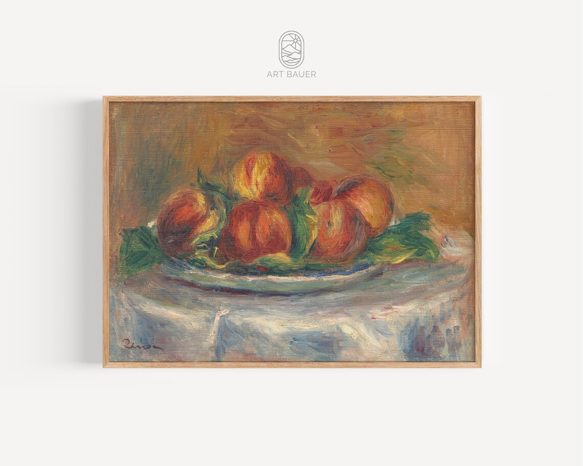 Auguste Renoir Peaches On A Plate, French Kitchen Art Print