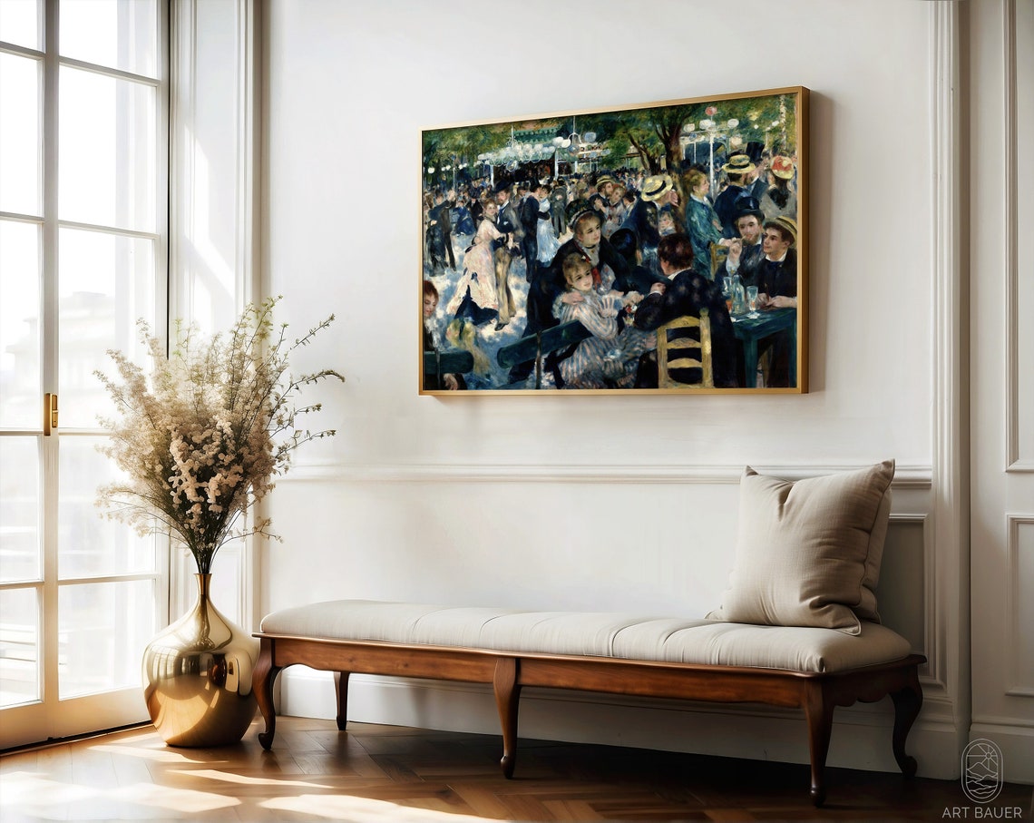 Renoir Dance At Le Moulin De La Galette Crowded Parisian Party Poster - Image 3