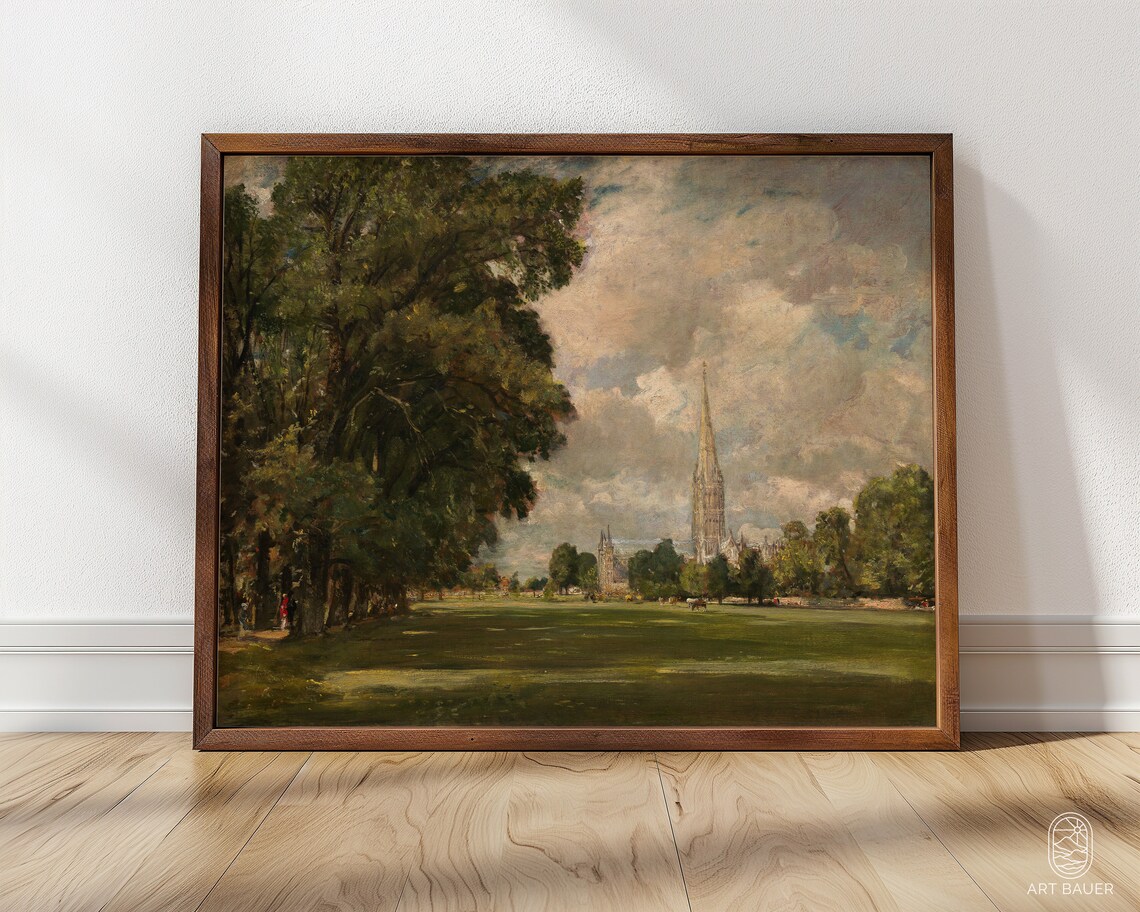 John Constable Salisbury Cathedral Spire Parkland Classic English Poster