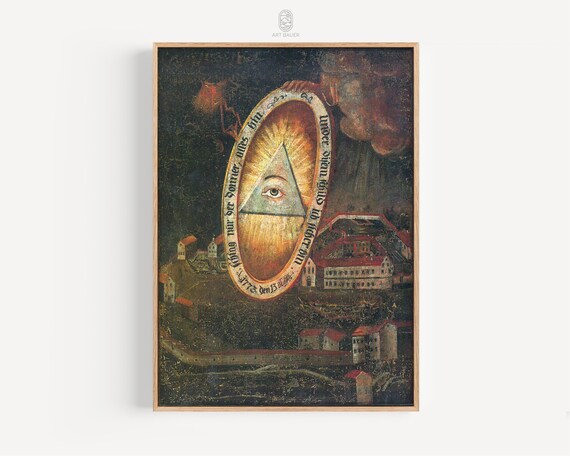 Baindt Abbey Under Eye of Providence 1773 German Religious Painting Poster
