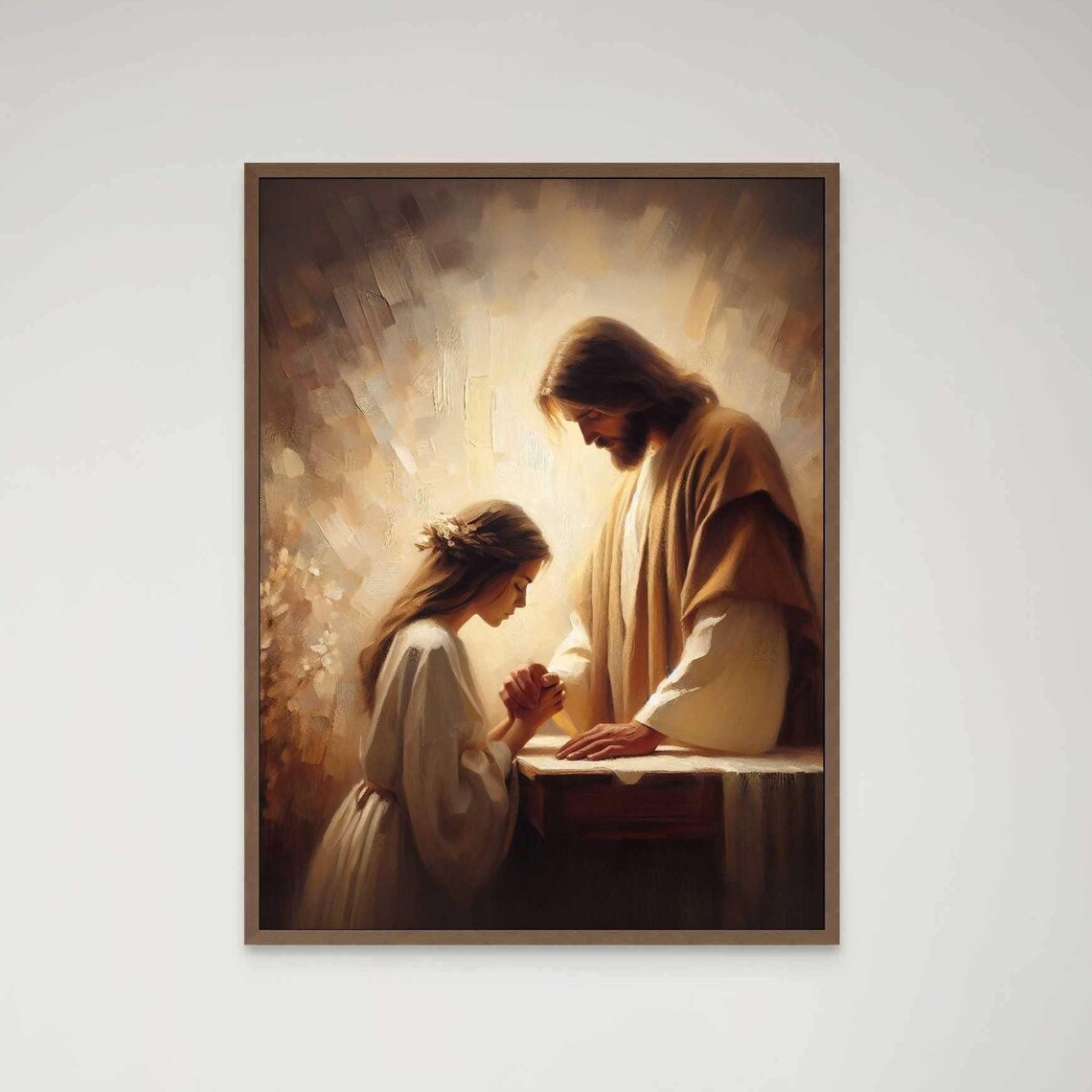 Divine Touch Christian Wall Art Jesus And Girl Art Jesus Wall Art Lds Prints Bible Painting Jesus Heals A Woman Jesus Christ Art