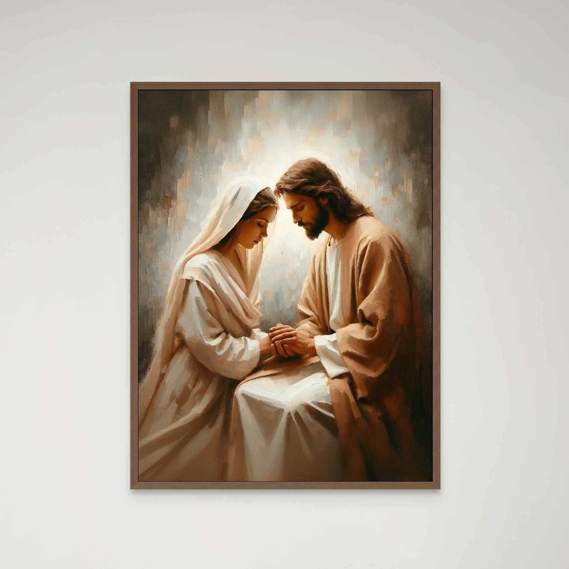 Calm Presence Christian Wall Art Jesus And Woman Jesus Picture Lds Art Bible Prints Christian Painting Picture Of Jesus And Girl Art