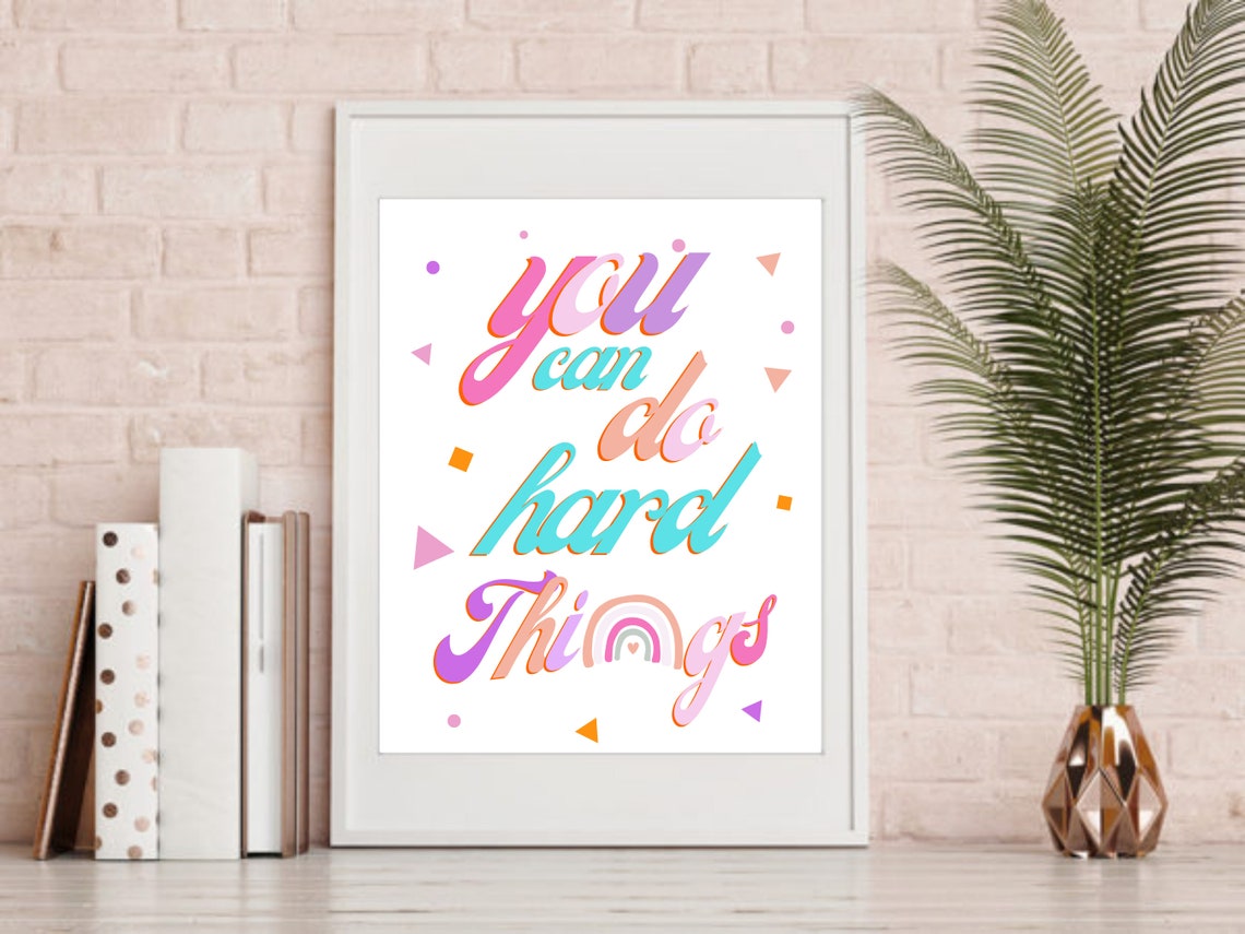 Be Kind Pastel Retro Script Rainbow Typography Positivity Poster - Image 3