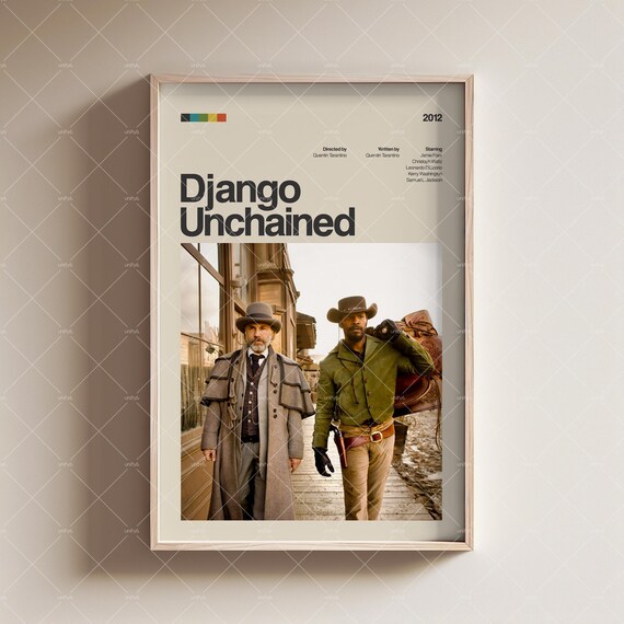 Django Unchained 2012 Minimalist Western Street Scene Tarantino Poster