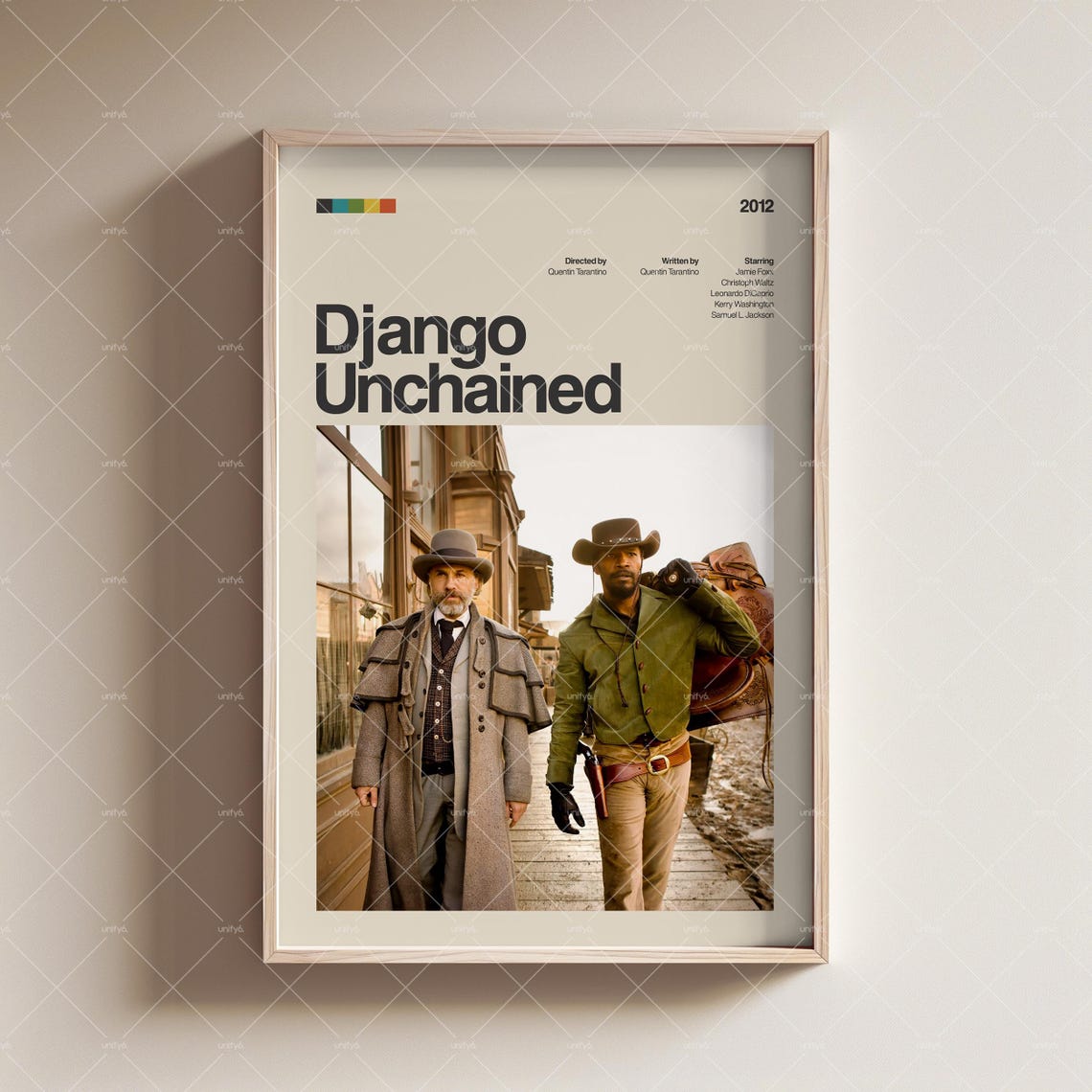 Django Unchained 2012 Minimalist Western Street Scene Tarantino Poster
