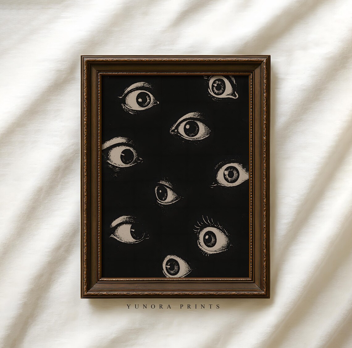 Vintage Creepy Eyes Halloween Gothic Horror Art Print