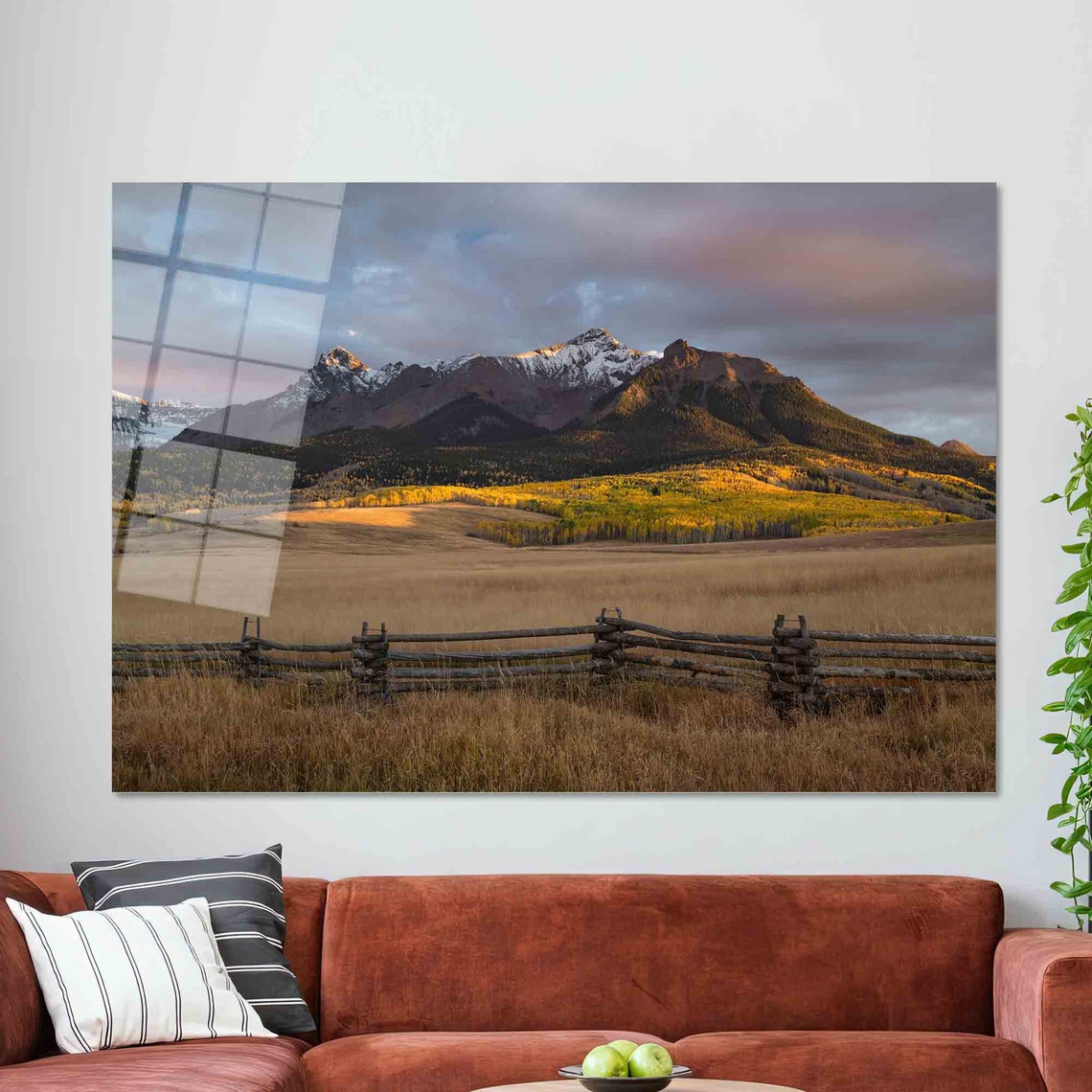 Colorado Mountain Sunset Golden Meadow Five Piece Decor Poster - Image 2