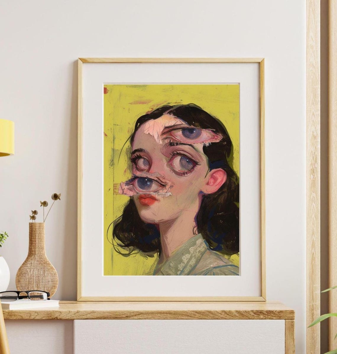 About Eyes No1 Surreal Multi Eye Portrait Contemporary Print
