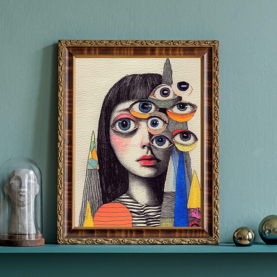 Behind The Eyes No1 Unique Canvas Art Print