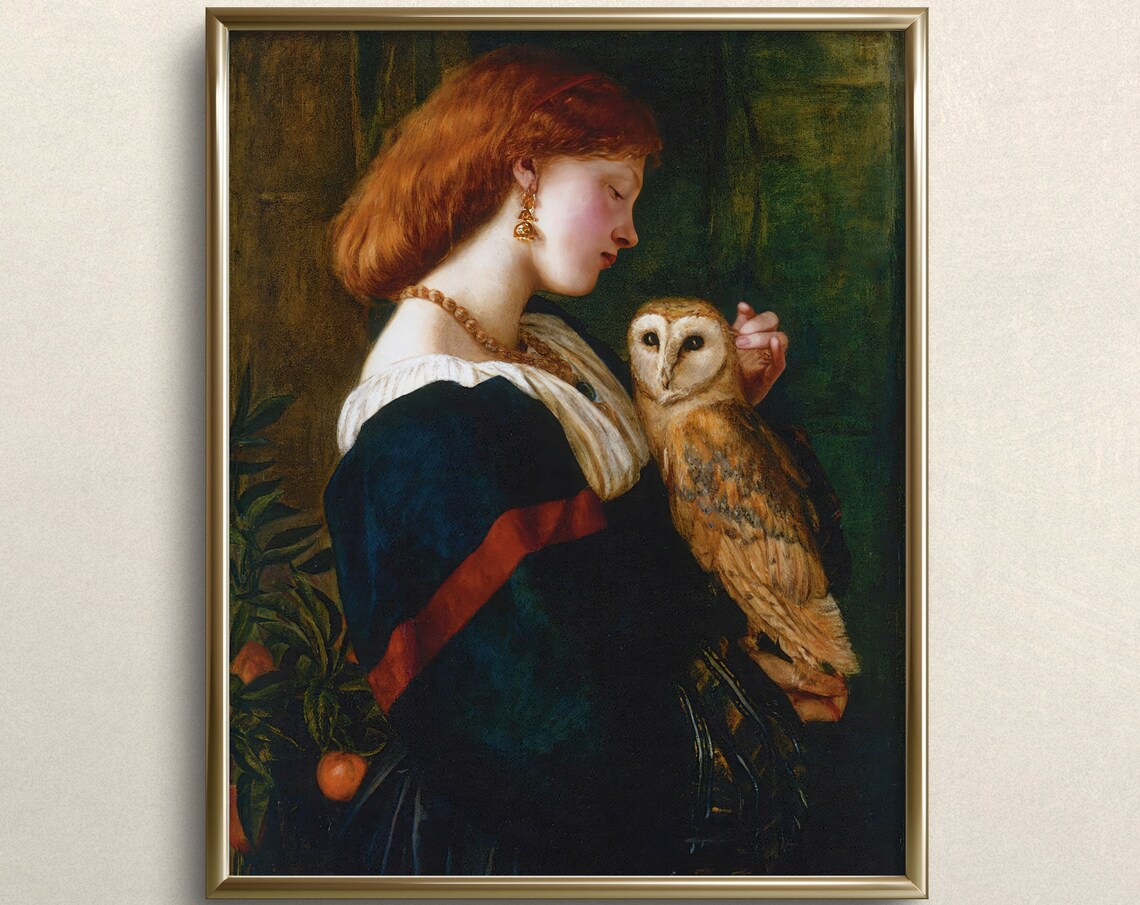 Barbagianni The Owl by Valentine Cameron Prinsep, Art Print