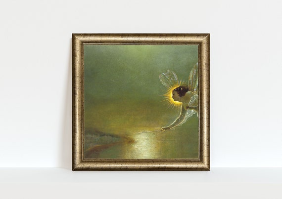 Spirit Of The Night Fairy, Minimalist Vintage Art Print