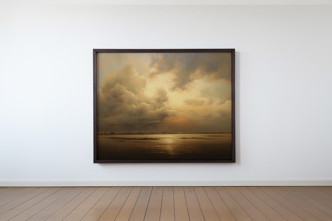 Sunset Majesty The Golden Hour Antique Print - Image 4