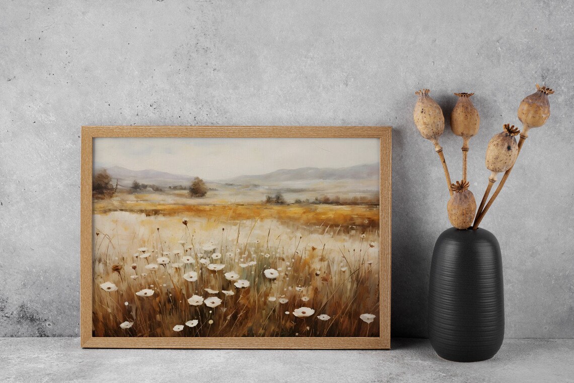 Field Of Serenity Autumns Bloom Antique Print - Image 2