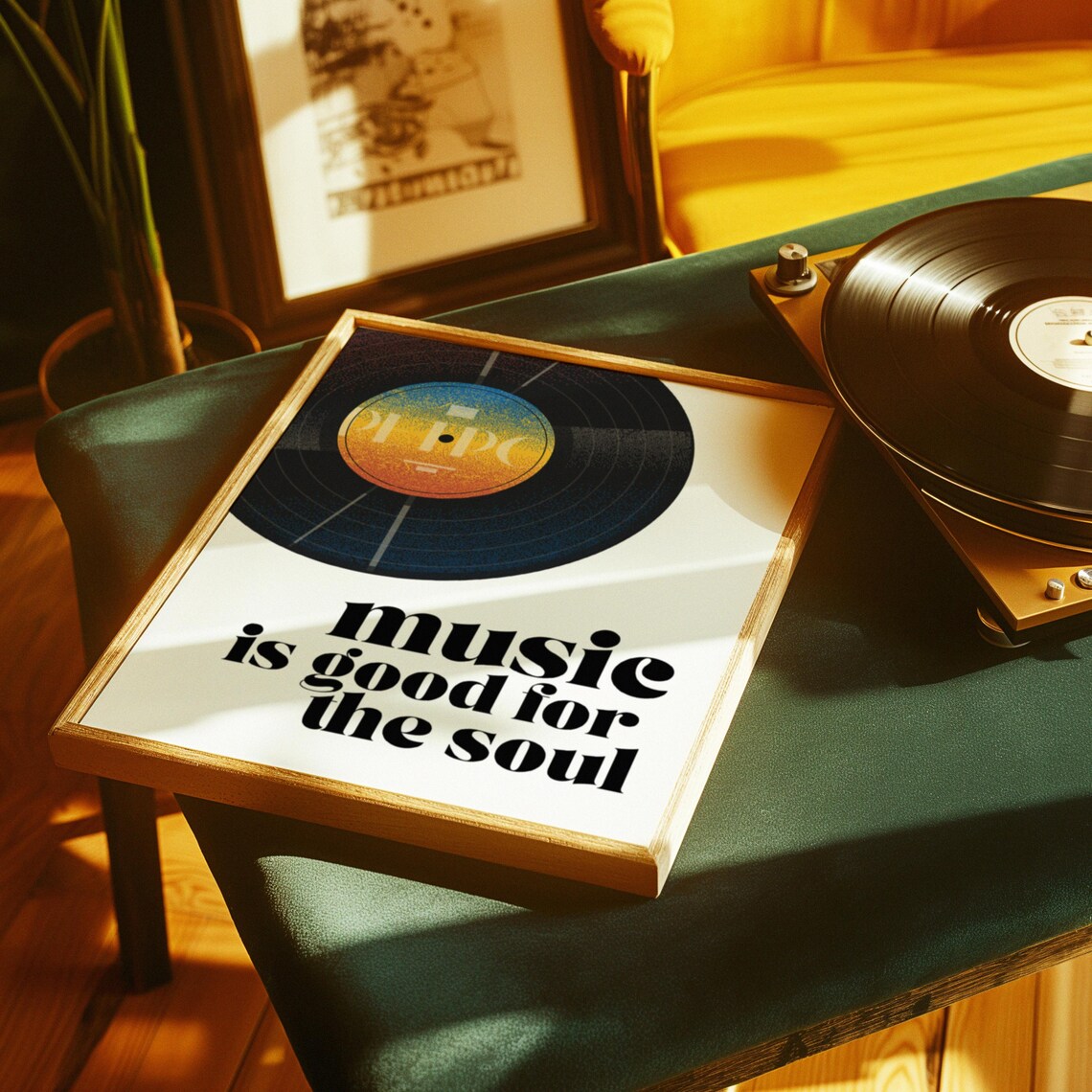 Music Is Good For The Soul, Retro Vinyl Record - Image 4