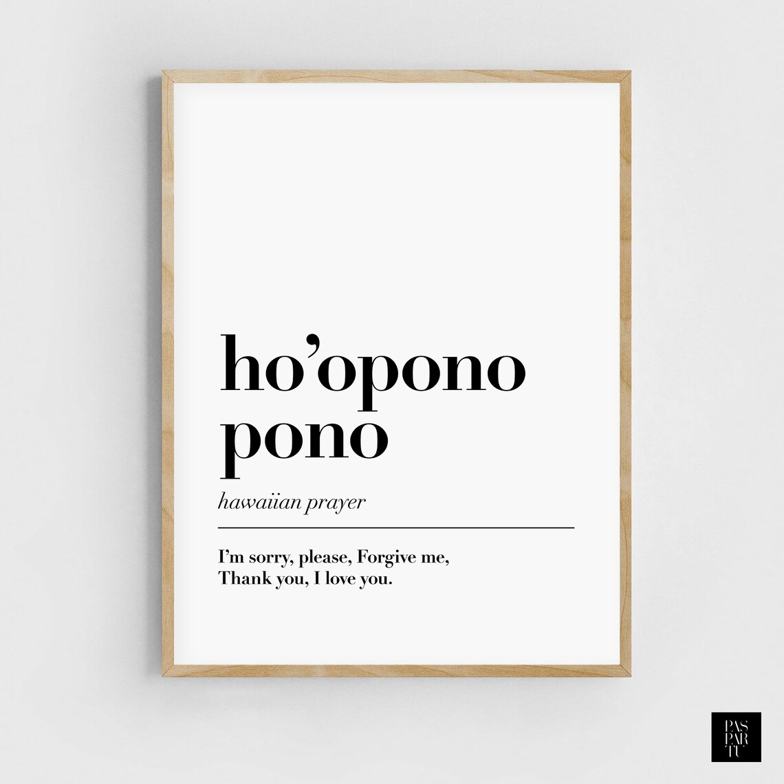 Hooponopono Hawaiian Prayer Quote, Positive Affirmation - Image 2