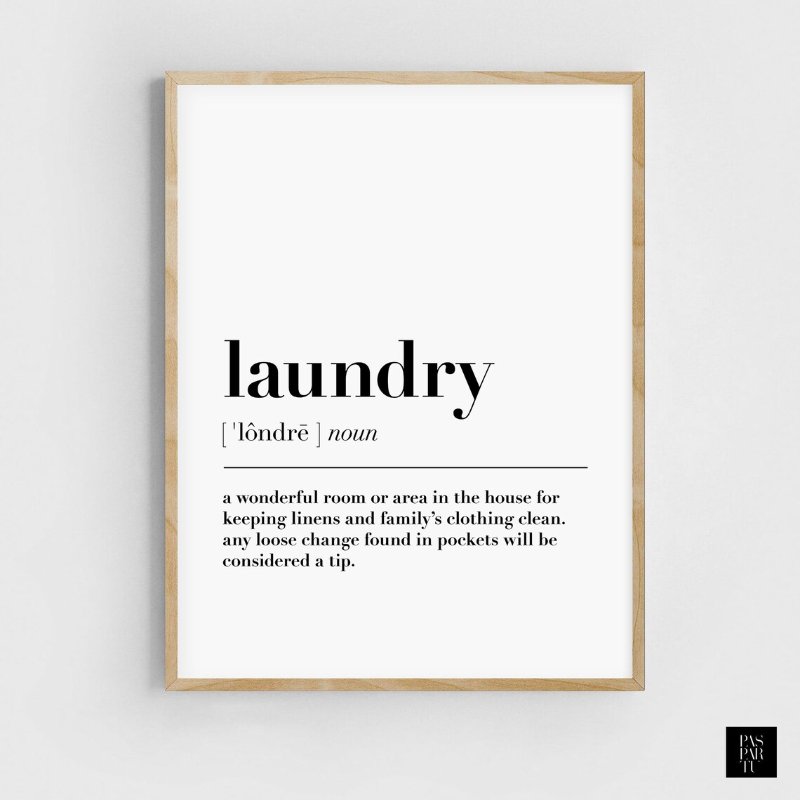 Laundry Definition Typography Poster, Funny Utility Room - Image 2
