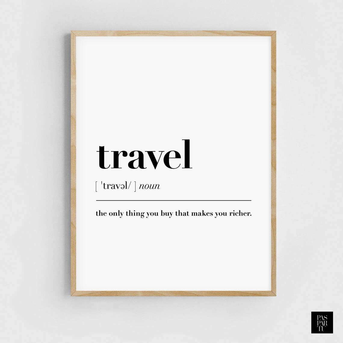 Travel Definition Wall Art Print Office Dictionary Art Travel Quote Print Wall Decor Living Room Decor Travel Vocabulary Art - Image 2
