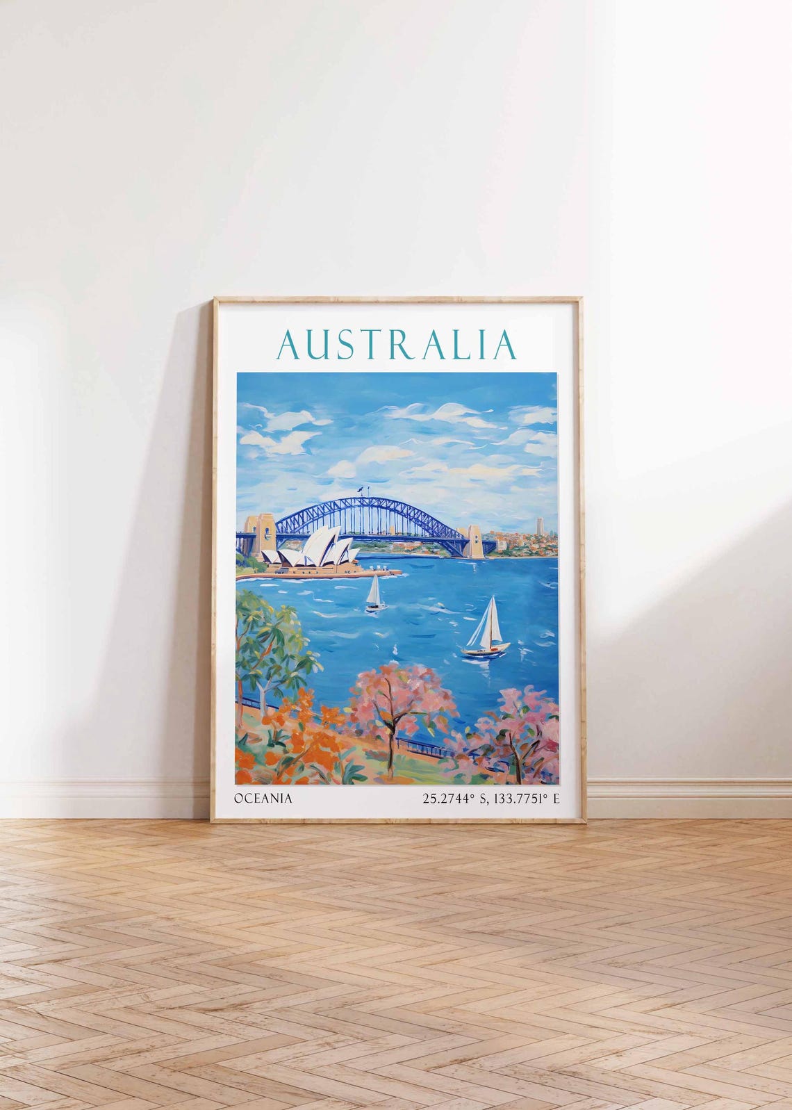 Sydney Harbour Bridge Opera House Sailboats Australia Poster - Image 4