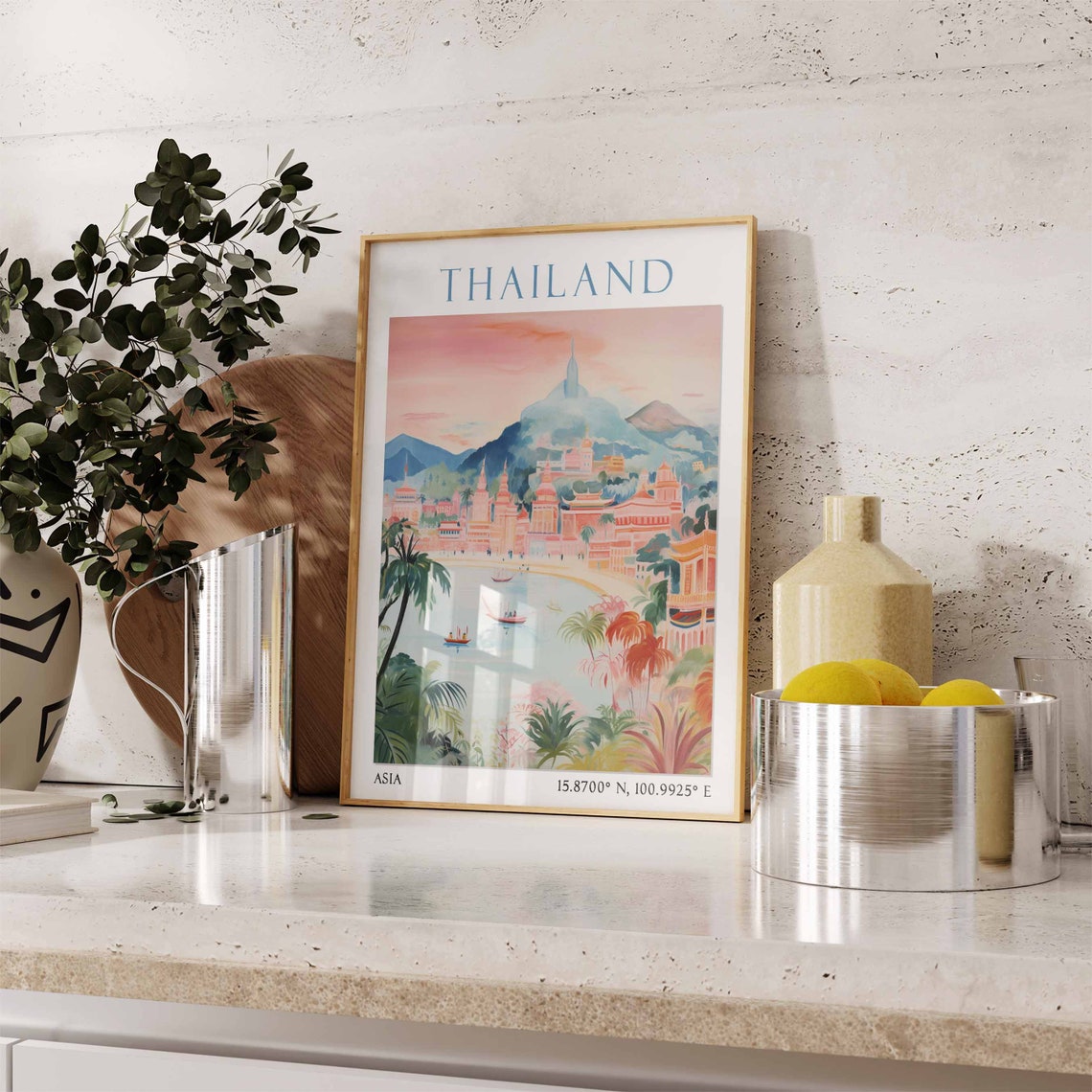 Thailand Travel Print Thailand Travel Poster Thailand Landscape Print Thai Wall Art Southeast Asian Travel Decor Thailand Travel Gift - Image 3