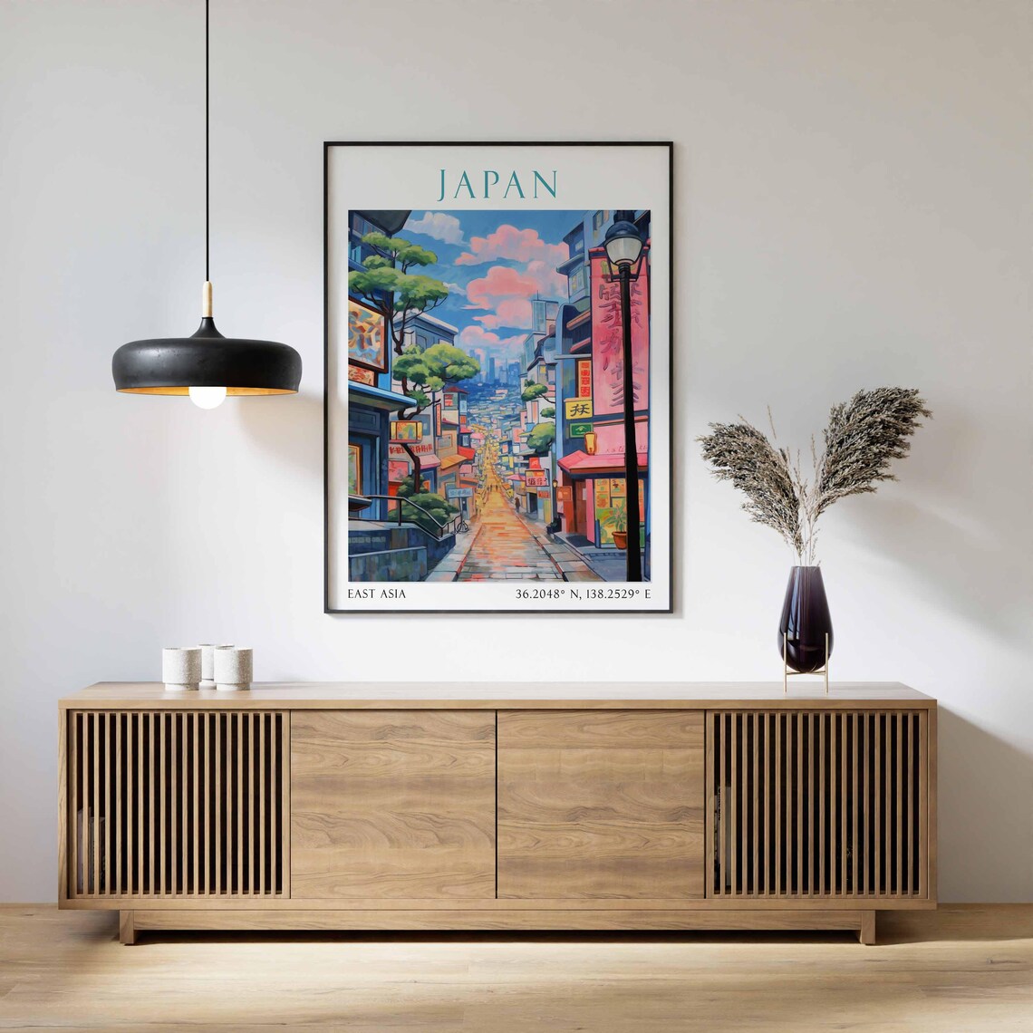 Tokyo Japan Manga Style Street Scene Anime Cityscape Travel Poster - Image 2