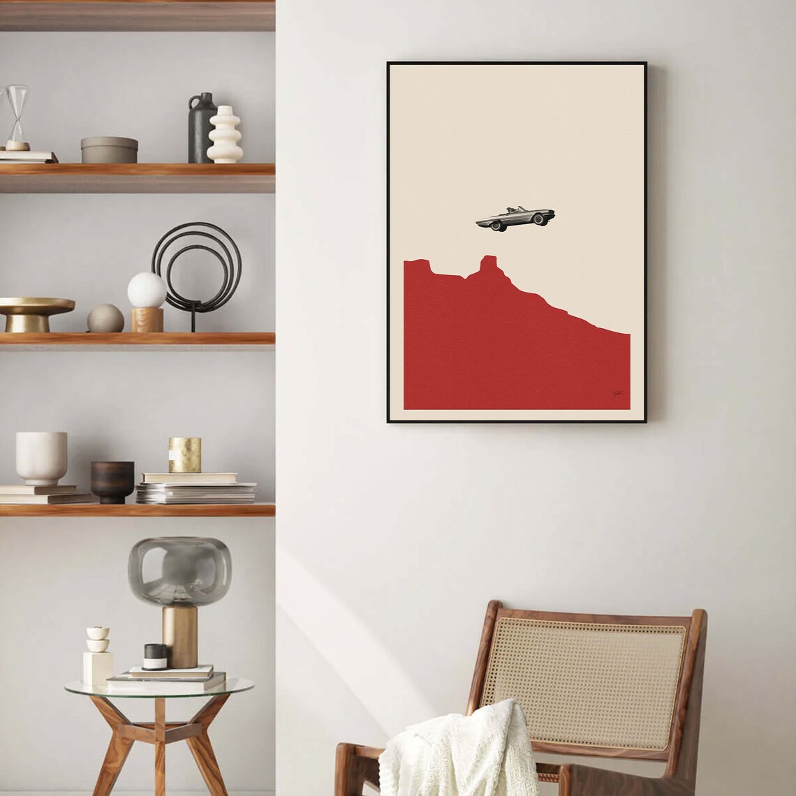 Thelma and Louise Convertible Canyon Finale Minimalist Movie Poster Art - Image 4