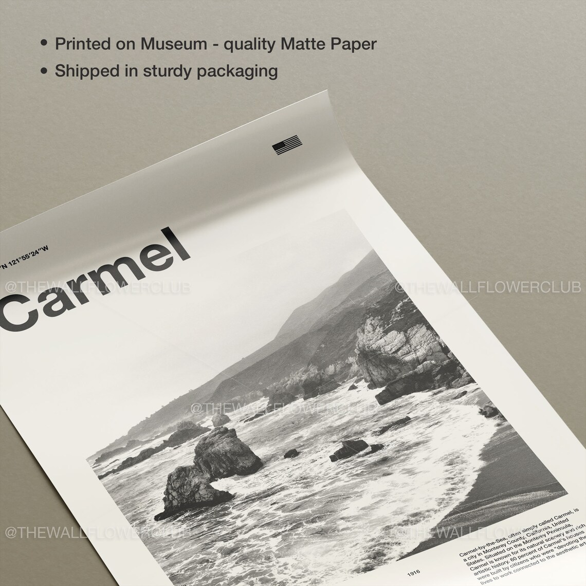 Carmel By The Sea Mid-Century Travel Poster - Image 2