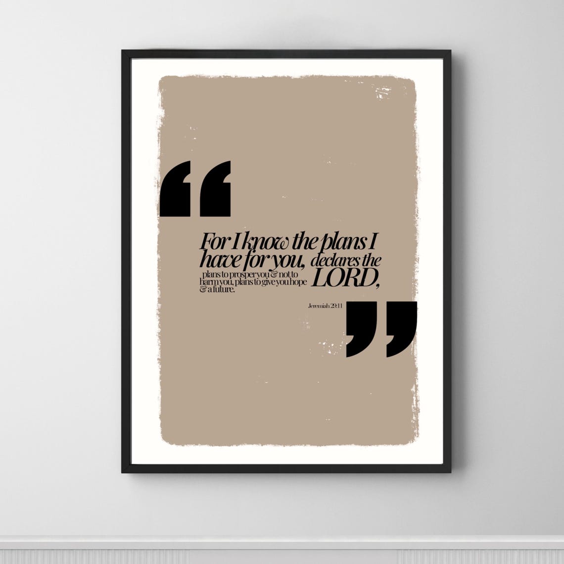 Jeremiah 29:11 For I Know The Plans Hope And Future Faith Poster - Image 2