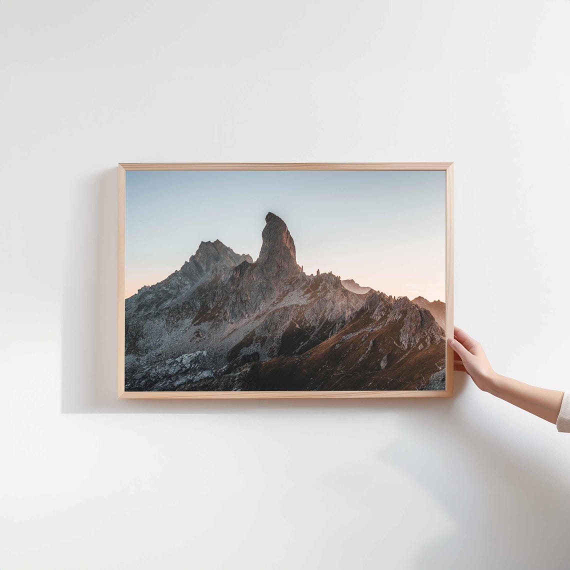 Pierra Menta French Alps Jagged Ridge Sunset Mountain Scenery Poster - Image 2