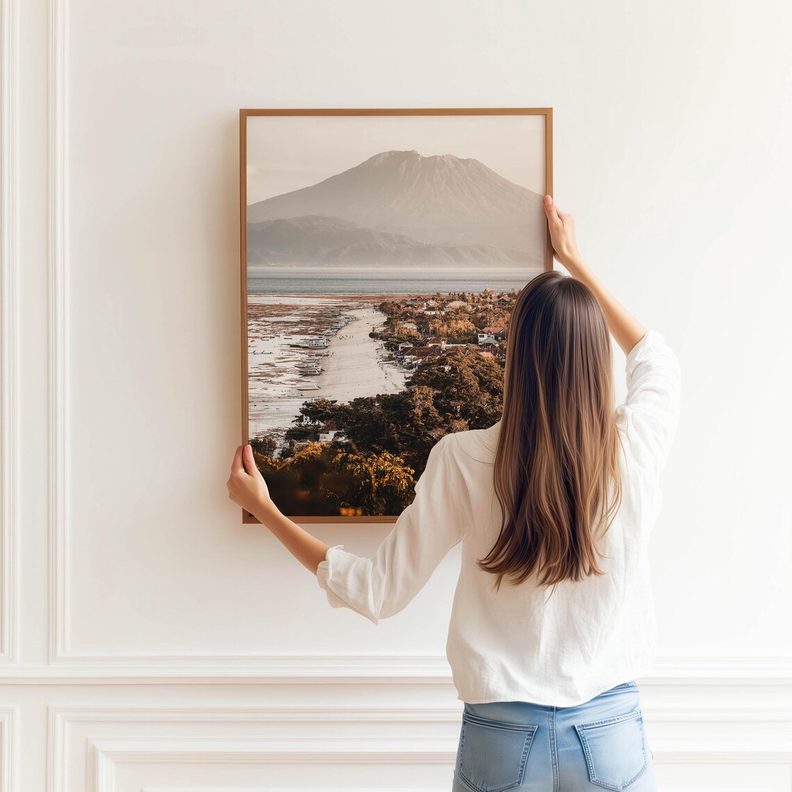 Mt Agung Over Jungutbatu Beach Travel Poster - Image 3