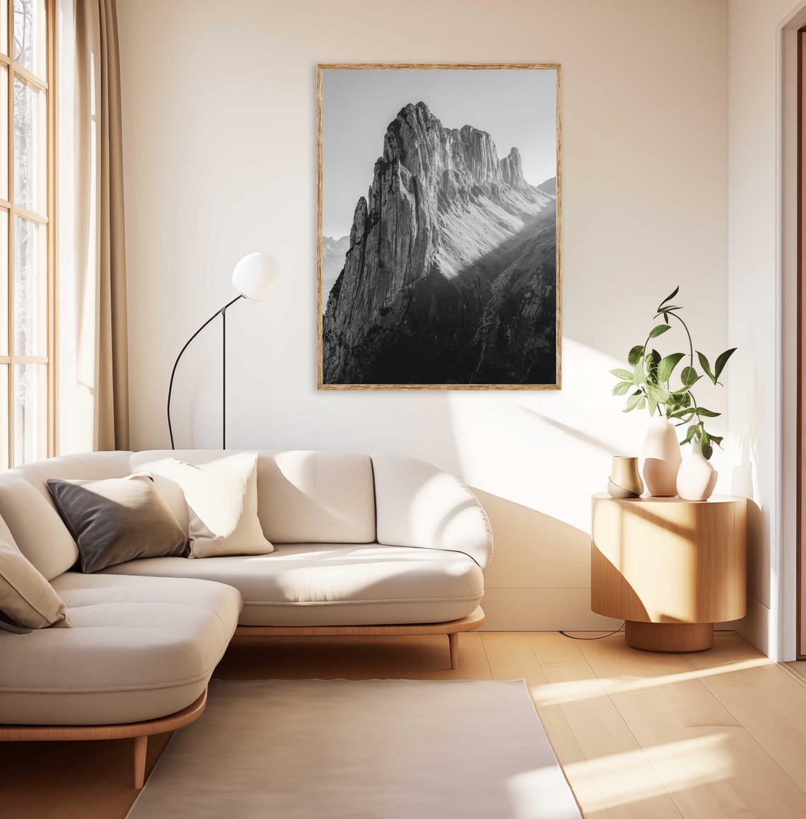 Saxer Luecke Swiss Alps Dramatic Black And White Mountain Peak Poster - Image 2