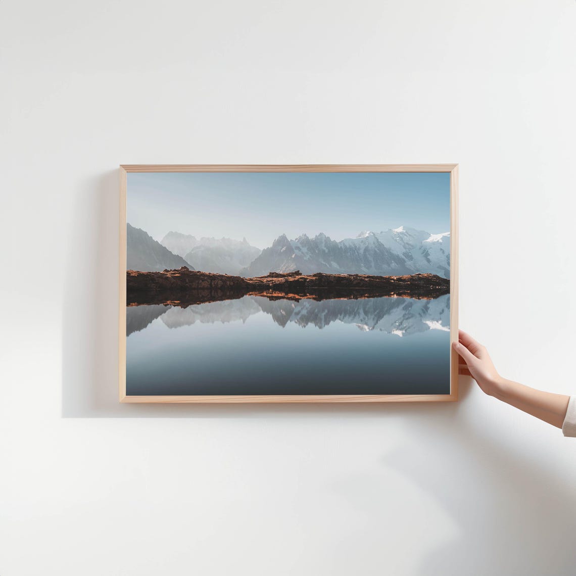 Mont Blanc Reflected In Lacs Des Cheserys Chamonix French Alps Poster - Image 2