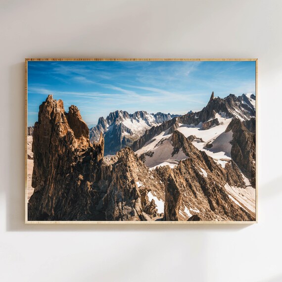 Aiguille Dentrves Chamonix French Alps France Mountain Photography Modern Art Print Outdoor Wall Decor Rock Climbing Wall Art