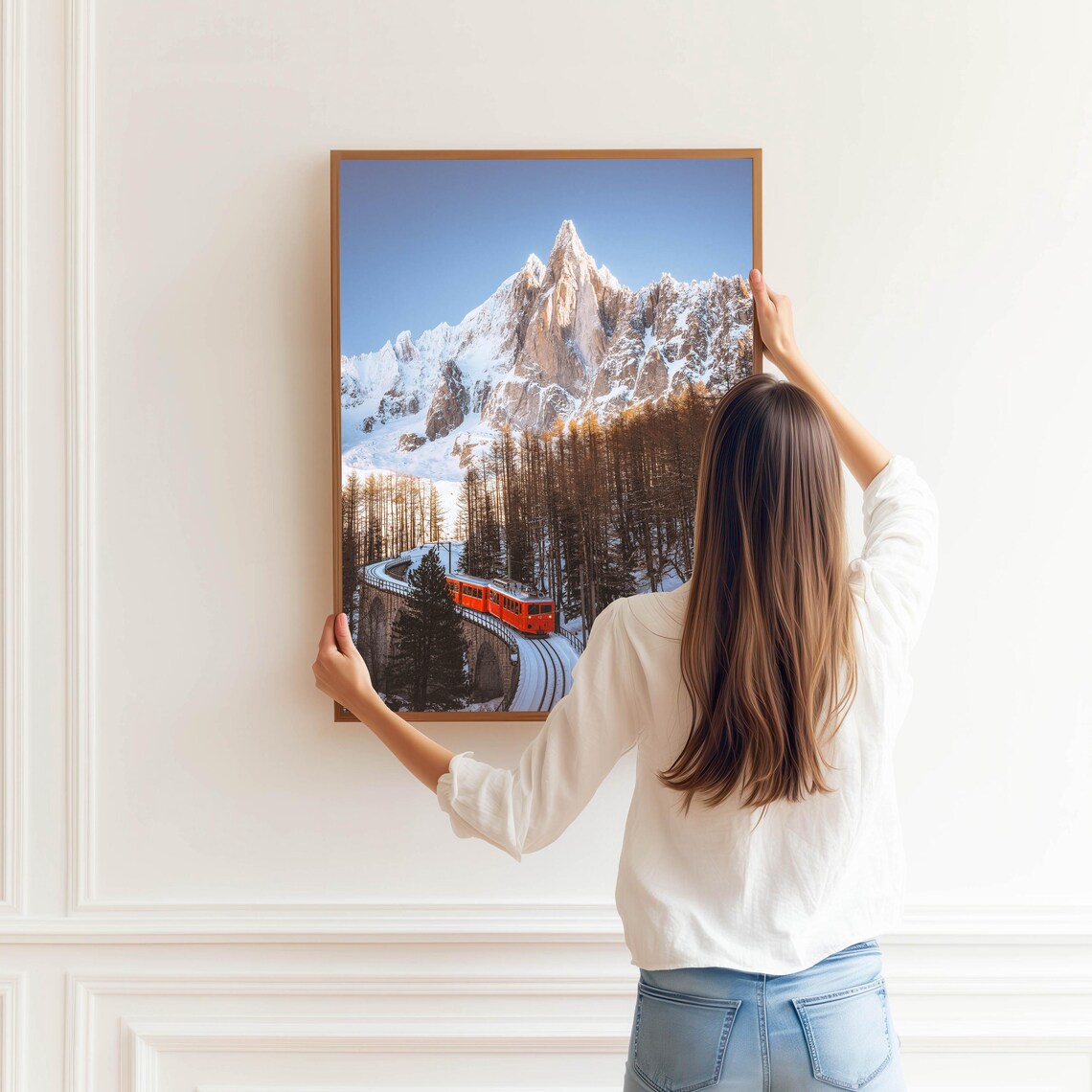 Mer De Glace Red Mountain Railway Viaduct Chamonix France Poster - Image 3