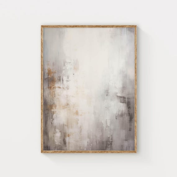 Neutral Abstract Wall Art Minimalist Beige And Gray Painting Modern Texture Artwork Large Contemporary Decor For Living Room