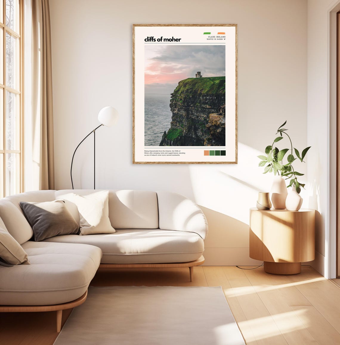 Cliffs Of Moher Ireland Atlantic Coastal Cliffs Sunset Poster - Image 3